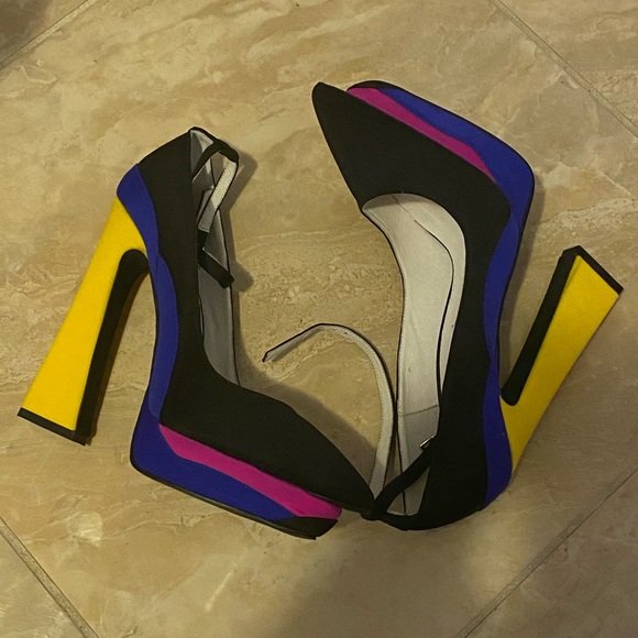 Jeffrey Campbell Platform ColourBlock Heels - Picture 8 of 8